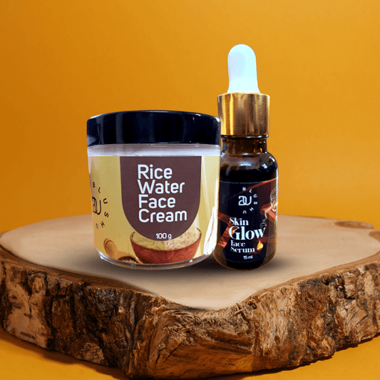 Face Glow Combo: Blushu Rice Water Face Cream (100g) + Blushu Skin Glow Face Serum(15ml) - Blushu Cosmetics