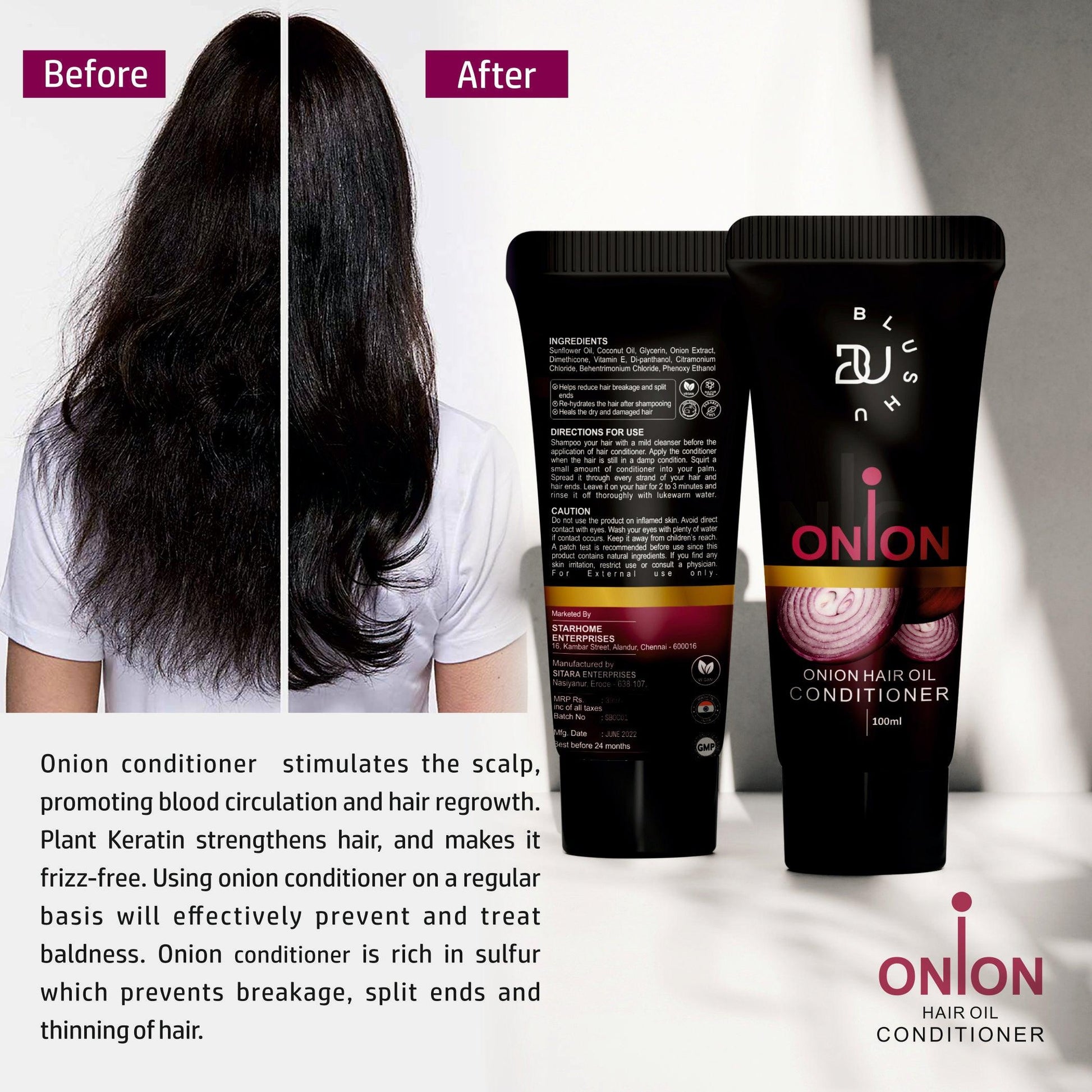 BlushU Onion Hair Conditioner - Blushu Cosmetics