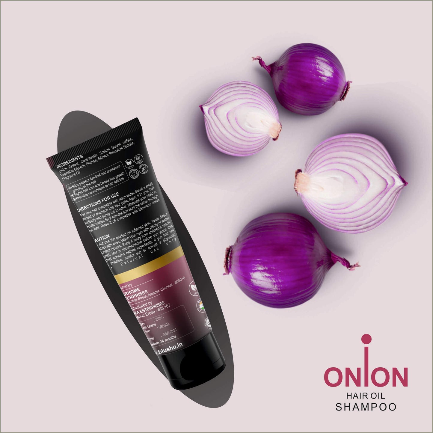 BlushU Red Onion Hair Shampoo - Blushu Cosmetics